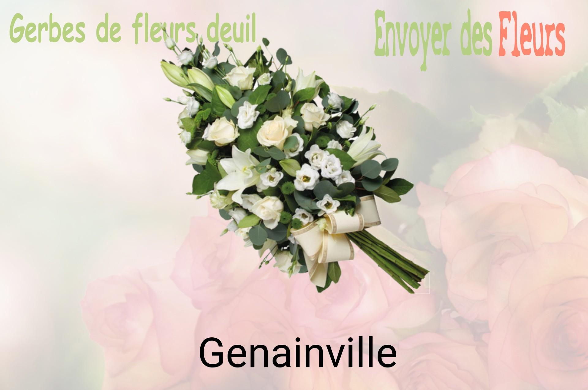 Gerbe de fleurs de deuil livrée à Genainville